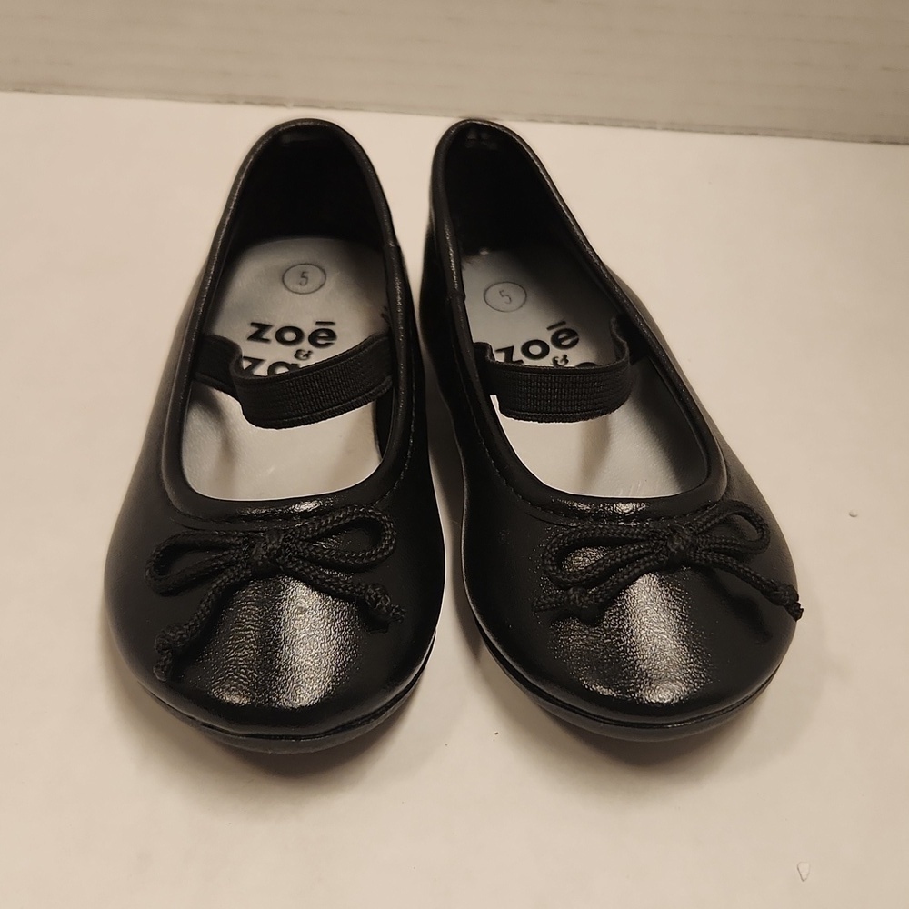 Zoe & Zac Girls Shoes Size 5 Black Mary Jane Flats